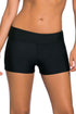 Sexy Black Wide Waistband Swimsuit Bottom Shorts